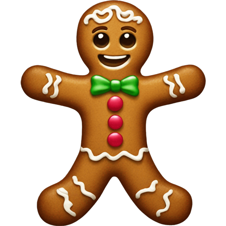 Gingerbread man with long legs emoji