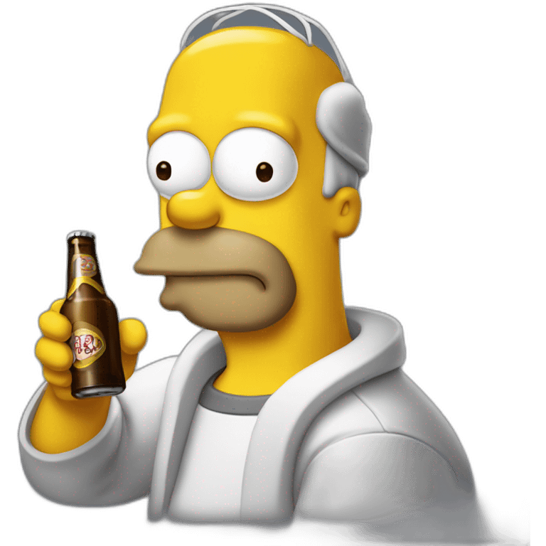 Homer dors avec des bières emoji