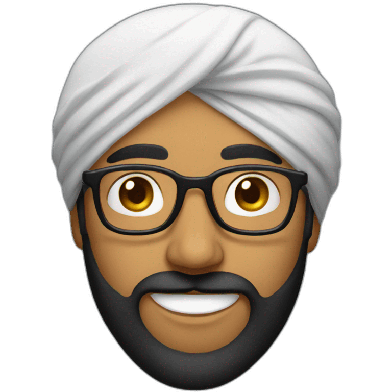 Sikh guy with glasses emoji