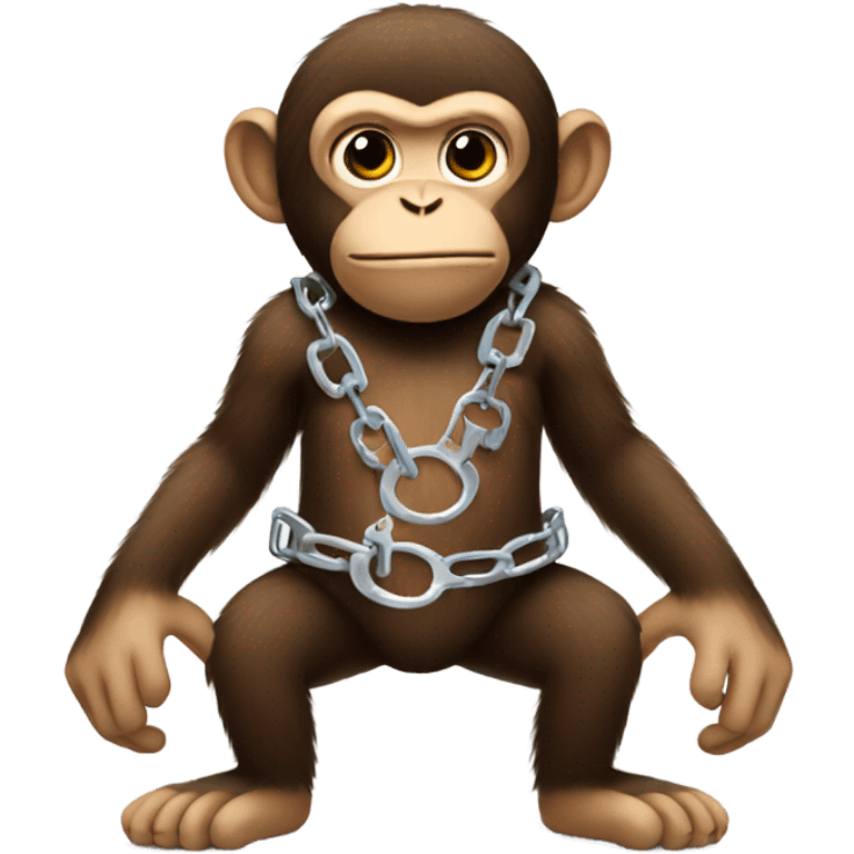 monkey wearing handcuffs emoji