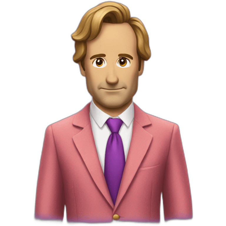 Saul GoodMan  wearing a purple Bunny furry suits emoji