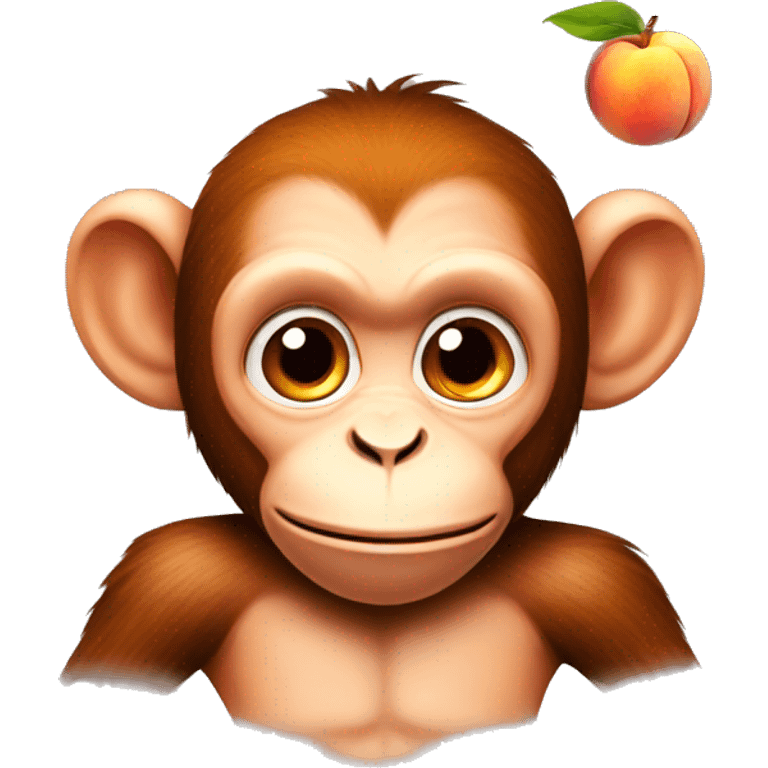 Monkey with peach emoji