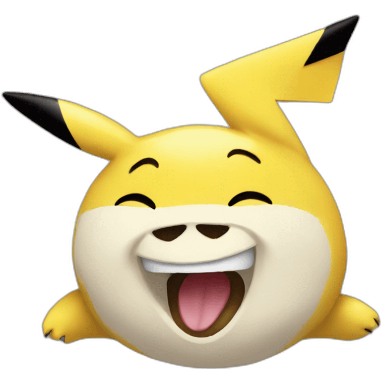 Pikachu laughing emoji