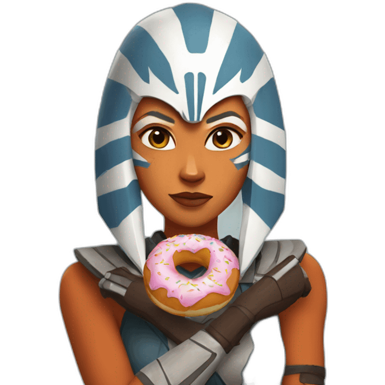 Ahsoka with a donut emoji