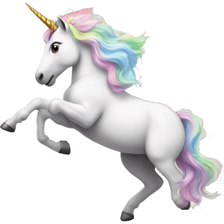 unicorn riding rainbow emoji