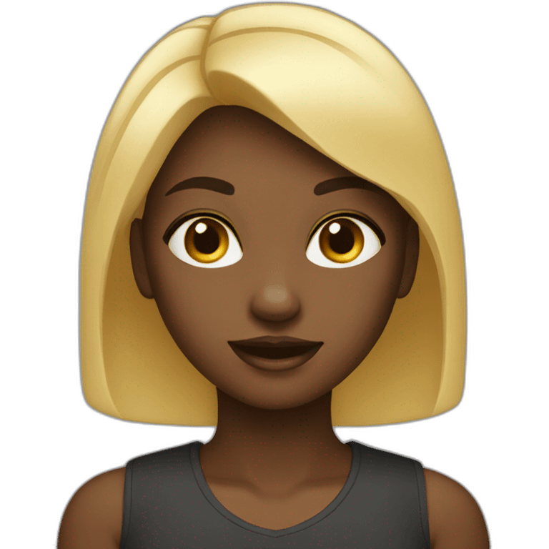 two，girl，Black emoji