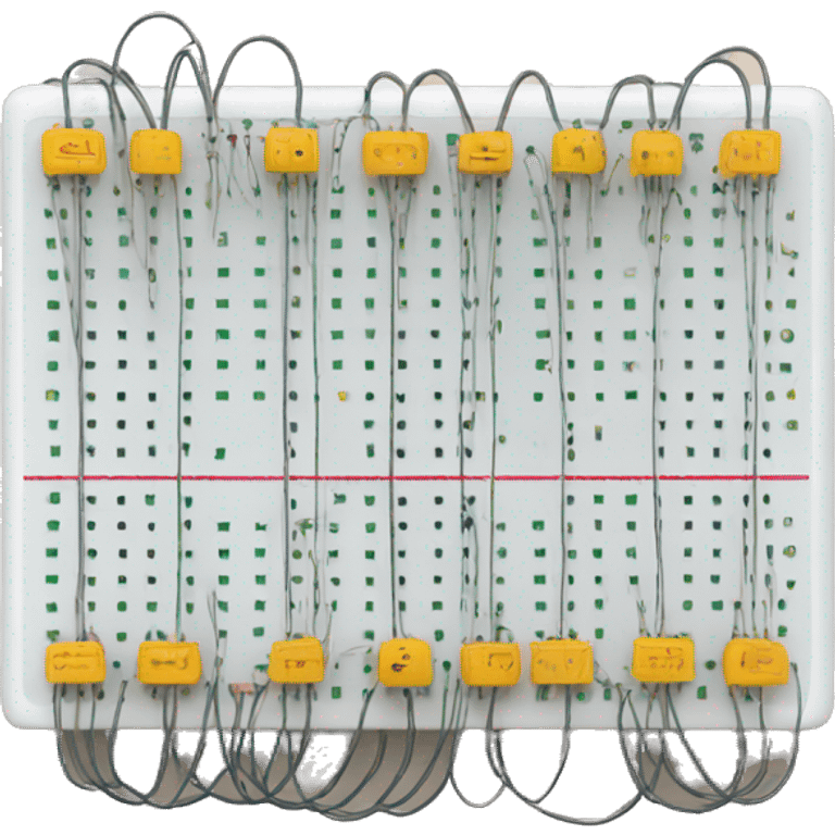 breadboard with wires emoji