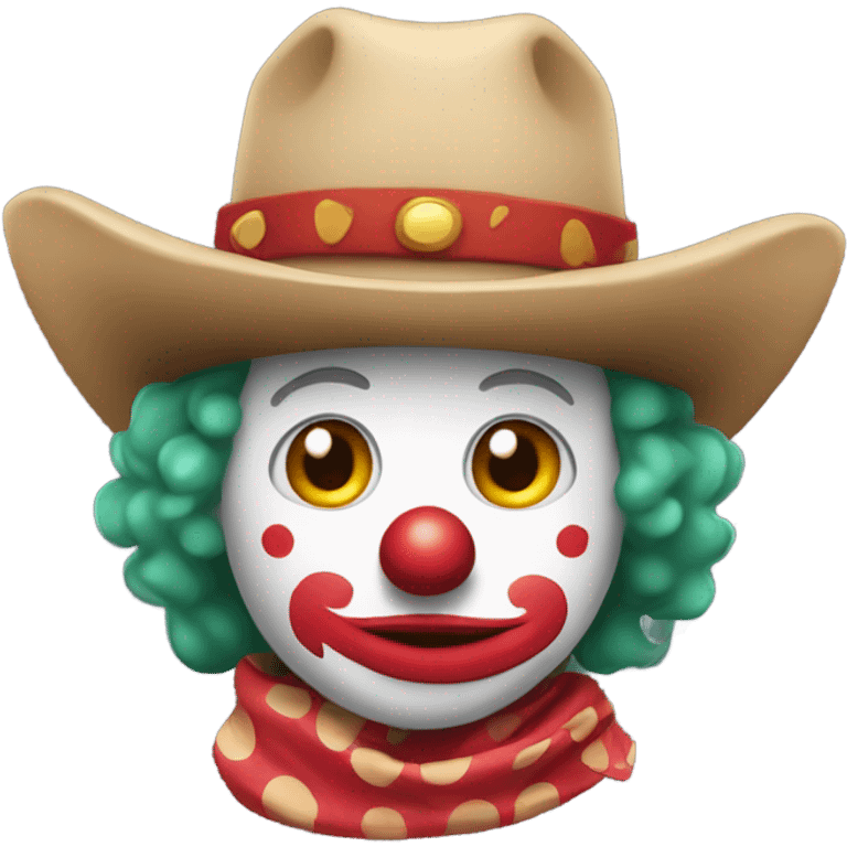 Clown cowboy emoji