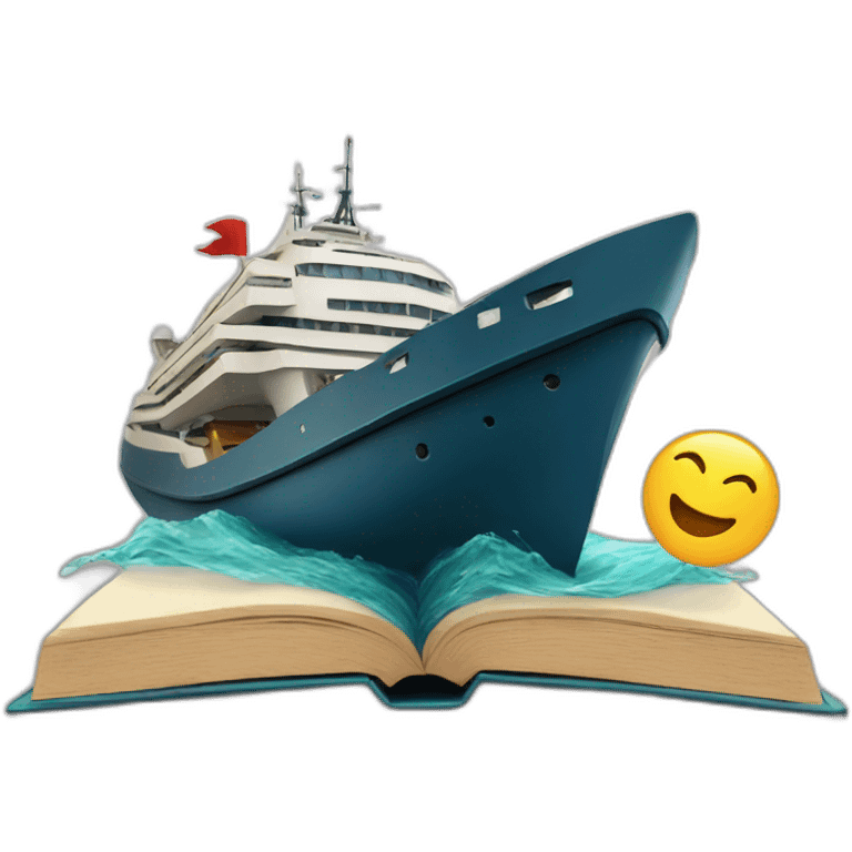 the book with the ship emoji