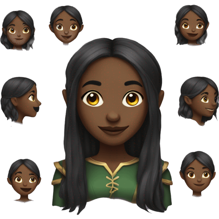 black elf girl emoji