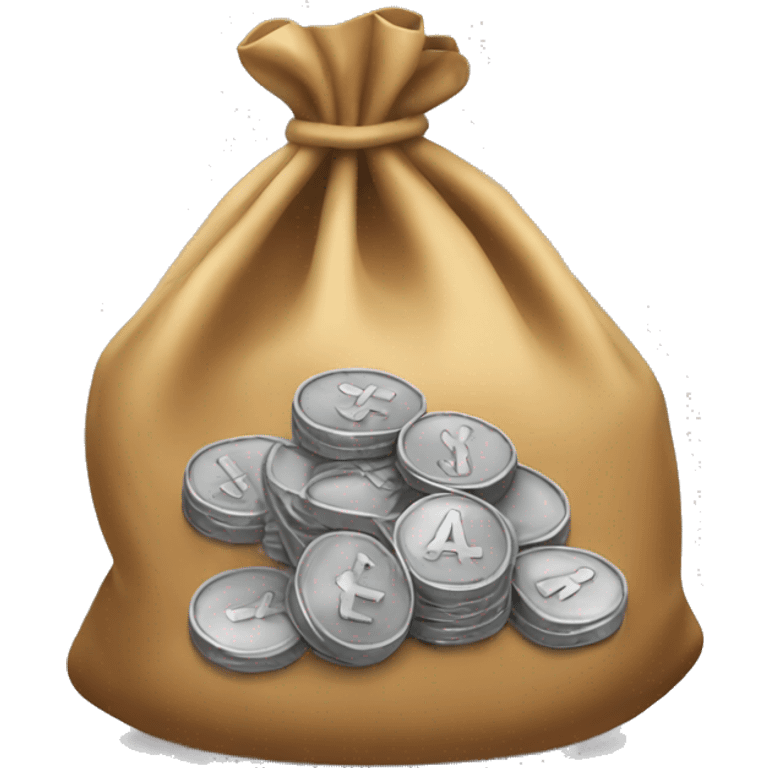 A bag of coins emoji