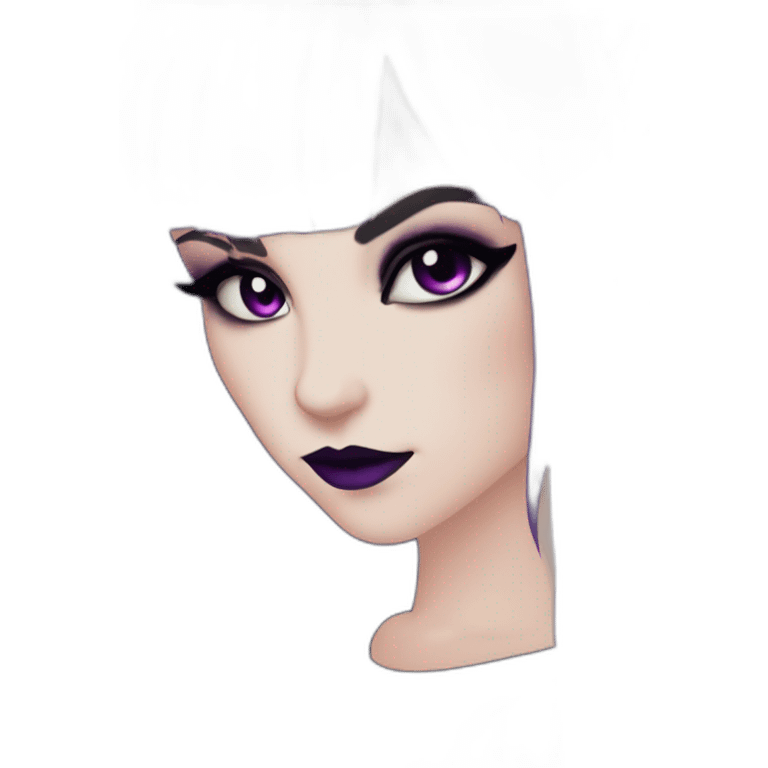 Elissabat-with-bangs-long-hair-dark-purple-and-black-vampire-goth-makeup-pinkeyes-romanticgothcloses- emoji