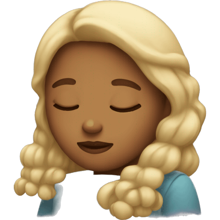 A girl sleeping emoji