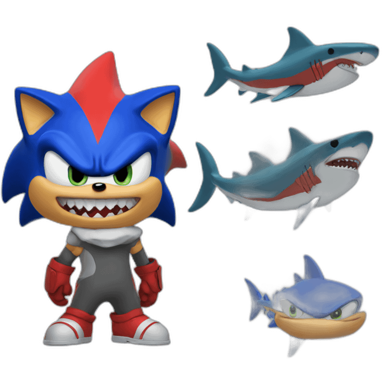 sonic with shark teeth emoji