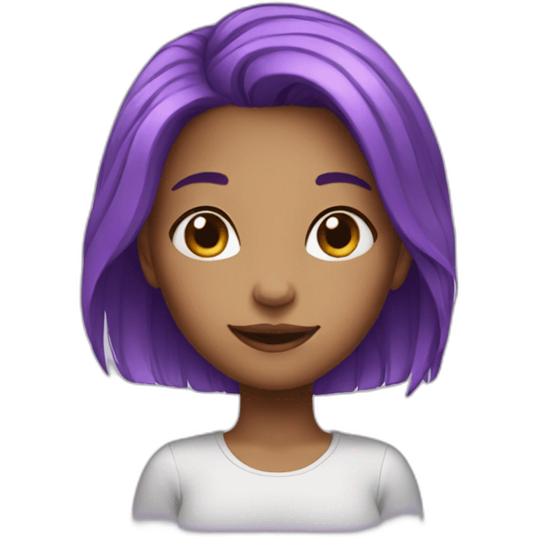 girl purple hair emoji