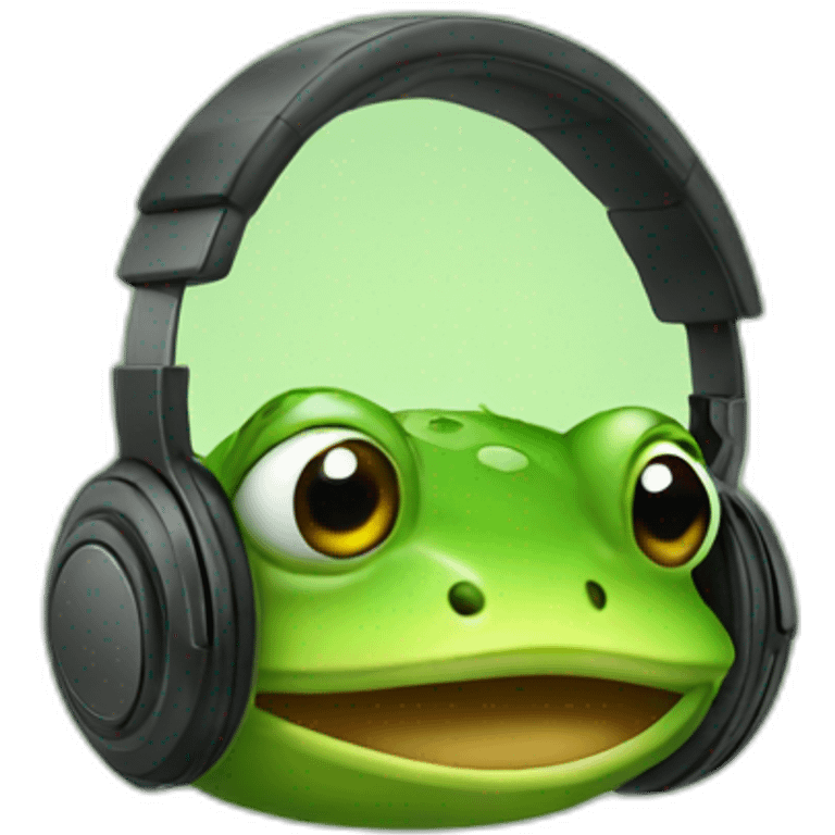 frog headphones emoji