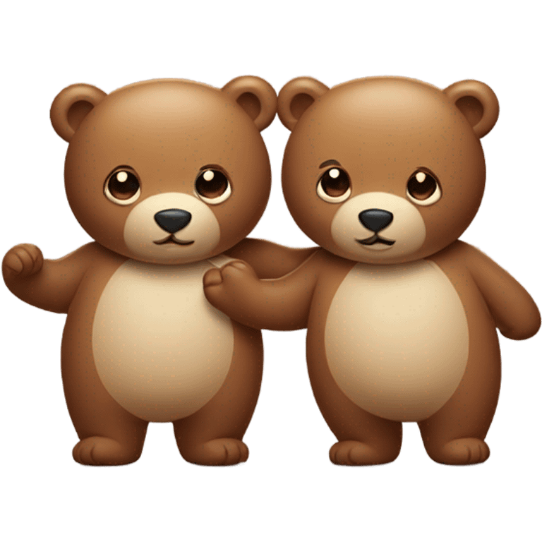 two couple bear emoji