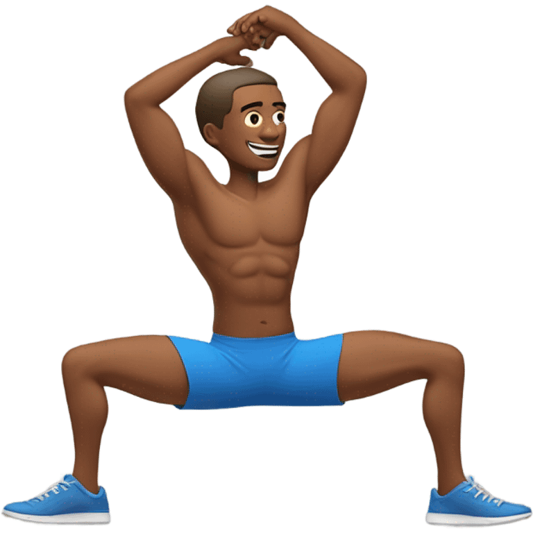 man stretching emoji