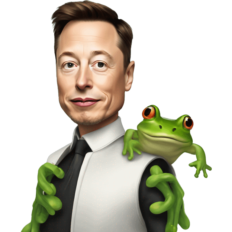 elon musk with frog dress emoji