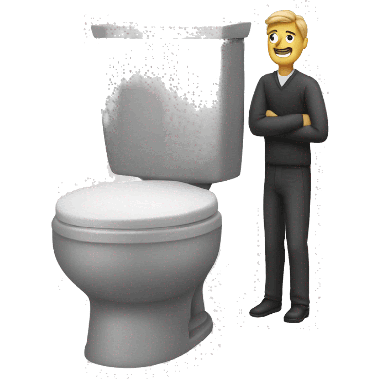 Toilet with man in it emoji