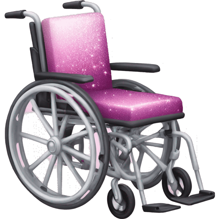 Pink ombre wheelchair with glitter  emoji