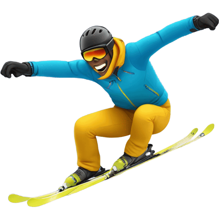 Skier crashing emoji