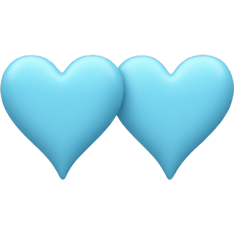 two pastel blue hearts emoji