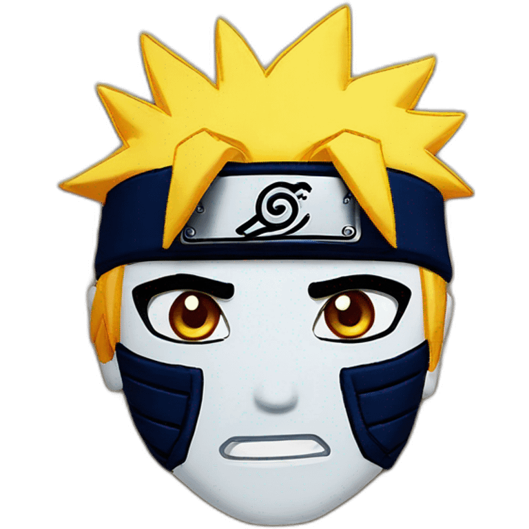 Naruto made up of embroidery emoji