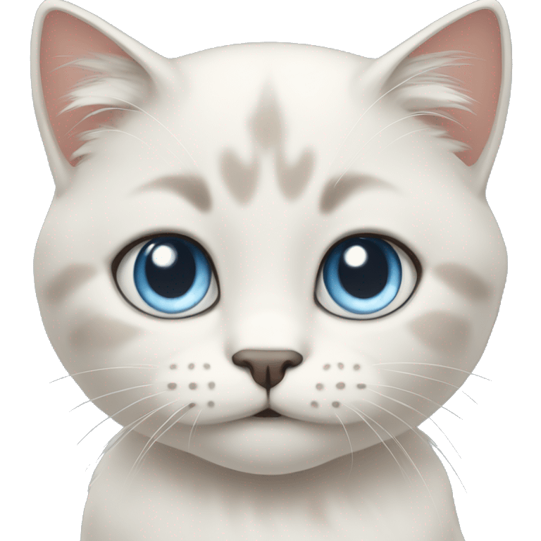 creamish with grey blue eyes cat emoji