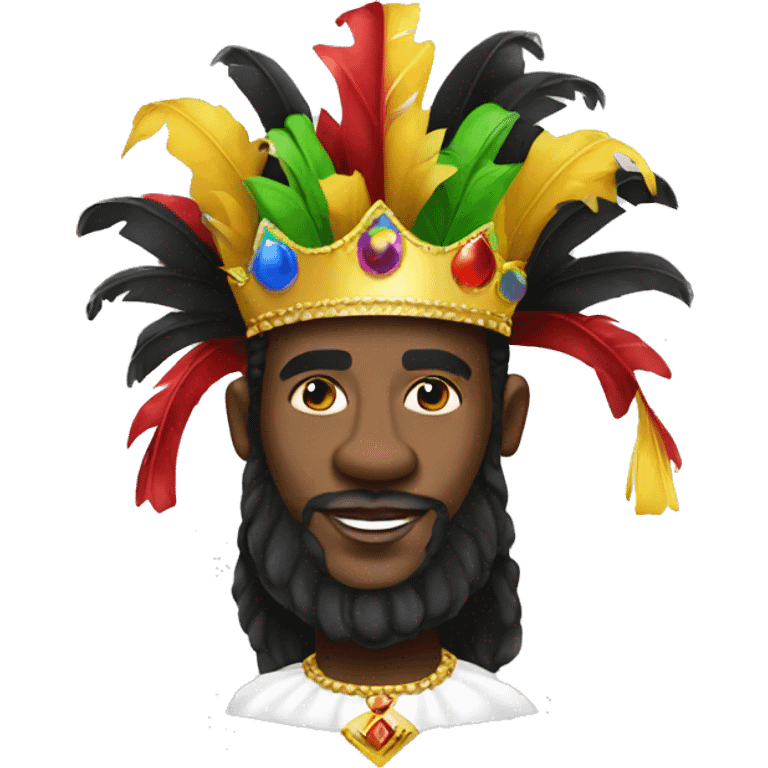 Black Caribbean king of Carnival  emoji