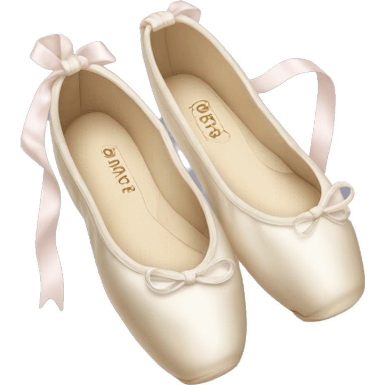 Ballet ivory pointe shoes  emoji