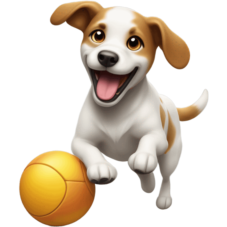 playful dog in the park emoji