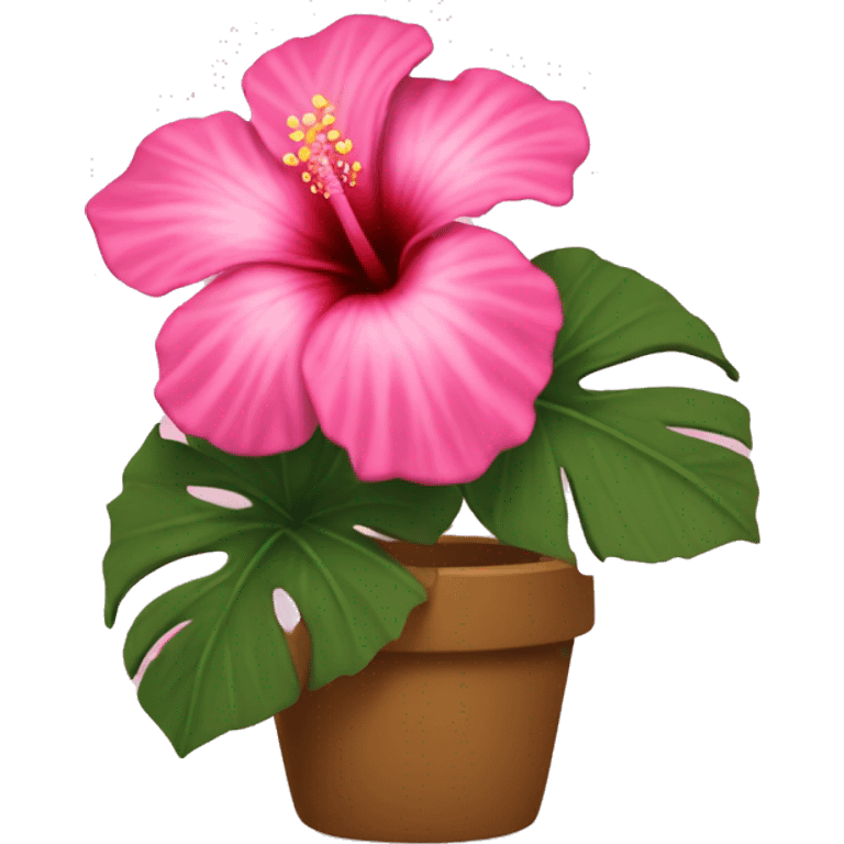 Pink hibisco  emoji