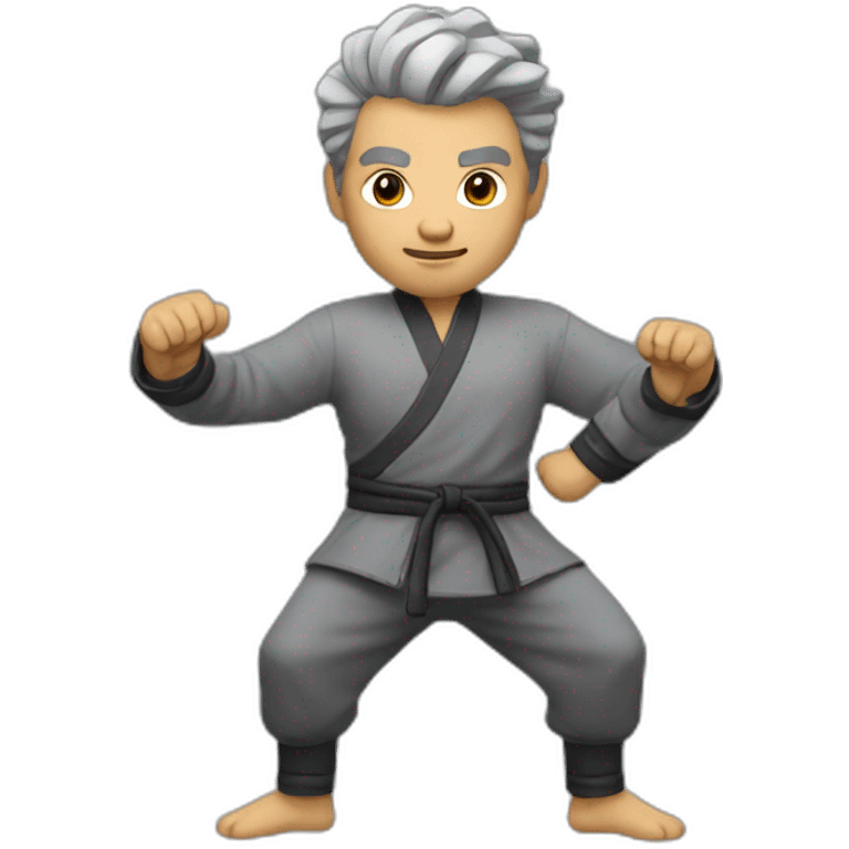 Kung fu Man Grey barb emoji