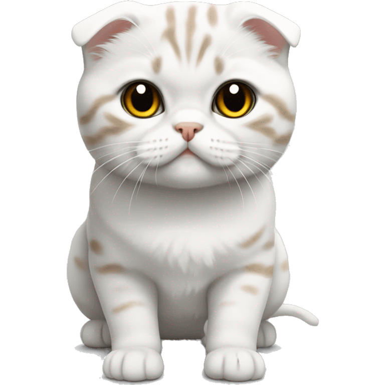 Scottish fold white  emoji