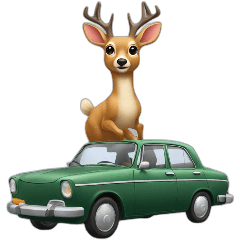 biche sur une voiture emoji