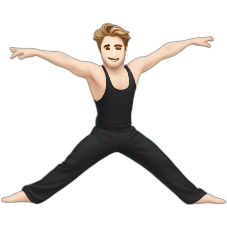 Robert Pattinson doing gymnastics  emoji