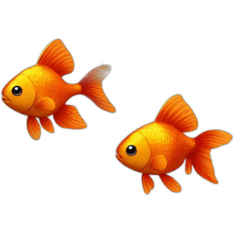 gold fish red in sea full details emoji