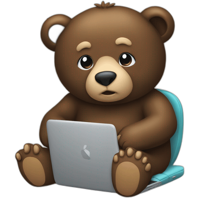 bear-chain-in-screen-of-laptop emoji