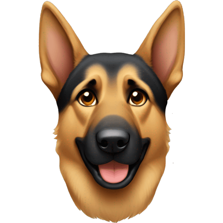 german shepherd with one floppy ear emoji