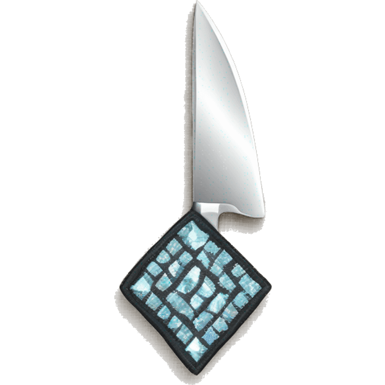 Diamond embroidered knife  emoji