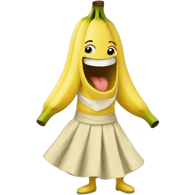 Banana with skirt emoji