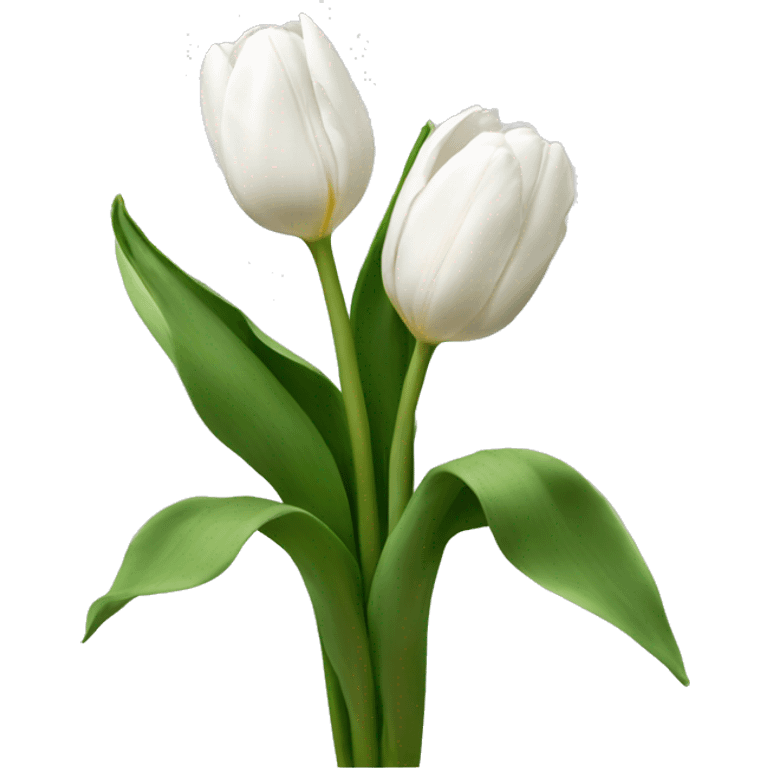 white tulips emoji