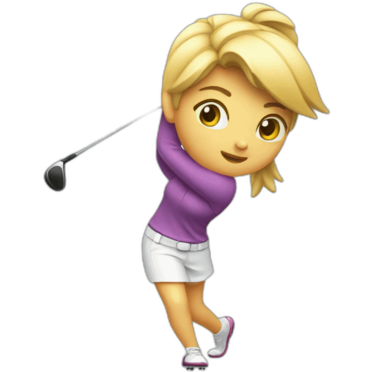 Golf swing girl emoji