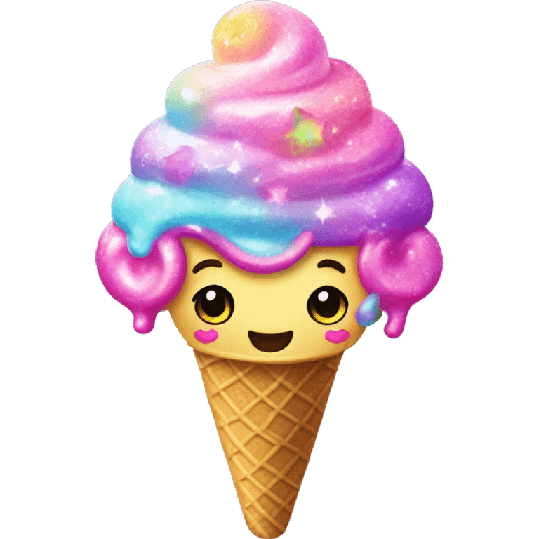 lisa frank sparkle ice cream emoji