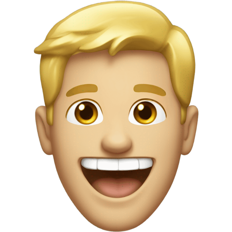 White guy with gold teeth emoji