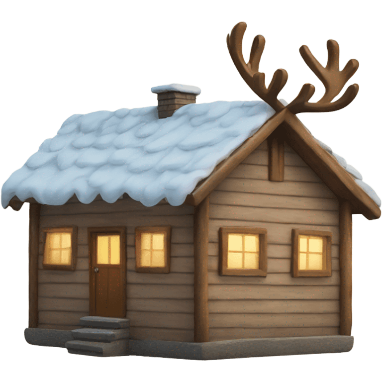 Reindeer on a house  emoji