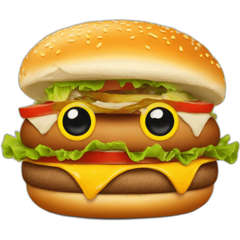 burger with eyes emoji