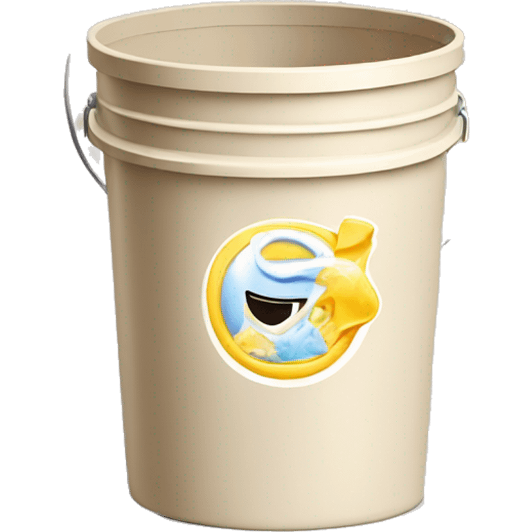 washing powder in a beige bucket emoji