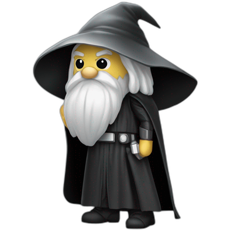 gandalf posting up darth vader emoji